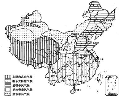 【自然灾害】读"我国干旱灾害分布图,回答下列问题(10分)