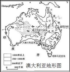 澳大利亚+地形图